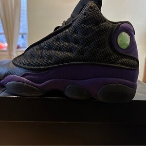 Purple and Black Athletic Shoes